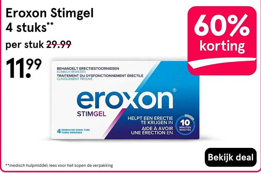 Eroxon Stimgel 4 stuks** 60% korting