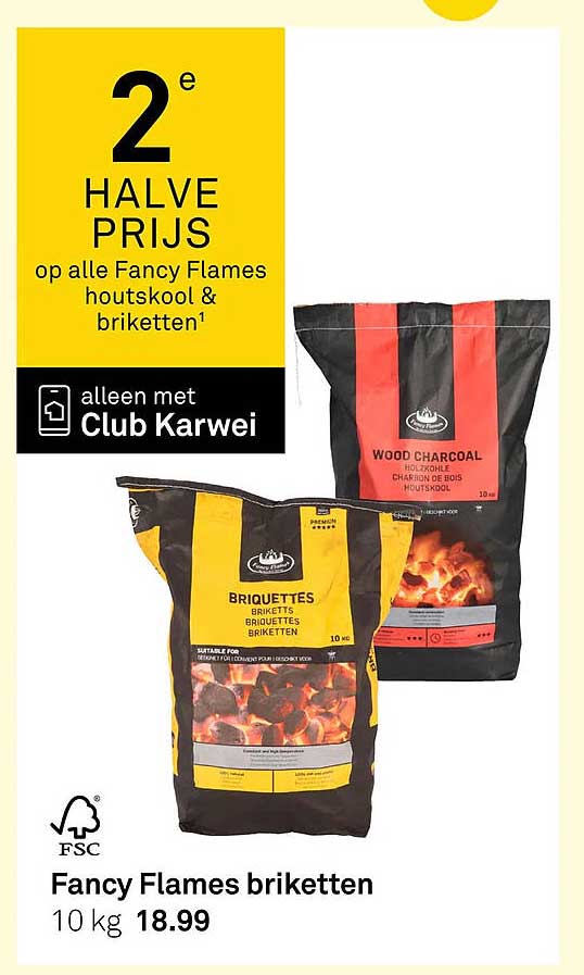 Fancy Flames briketten 2e halve prijs