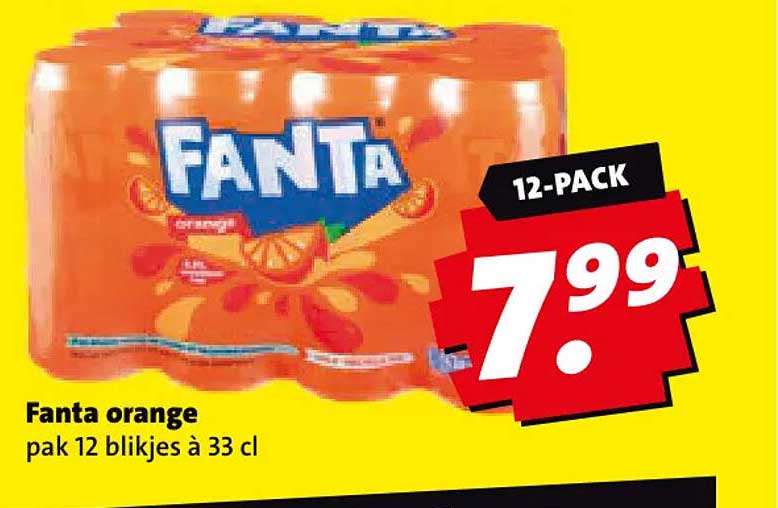 Fanta orange pak 12 blikjes à 33 cl 12-PACK