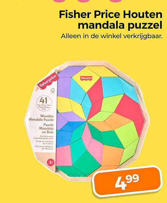 Fisher Price Houten mandala puzzel