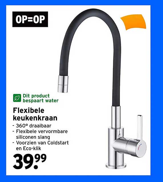 Flexibele keukenkraan