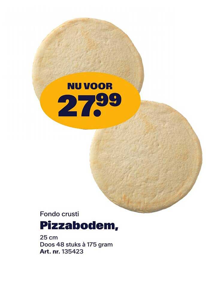 Fondo crusti Pizzabodem, 25 cm
