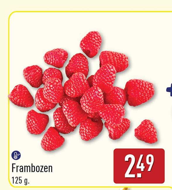 Frambozen 125 g.
