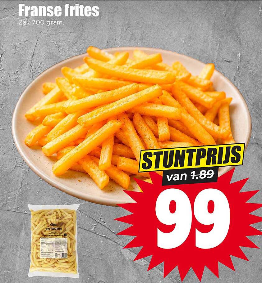Franse frites Zak 700 gram.