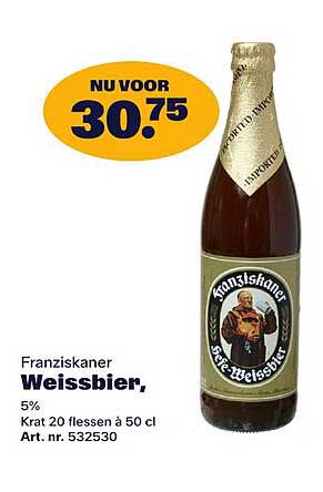 Franziskaner Weissbier 5% Krat 20 flessen à 50 cl