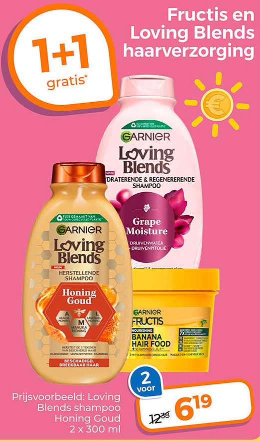 Fructis en Loving Blends haarverzorging 1+1 gratis