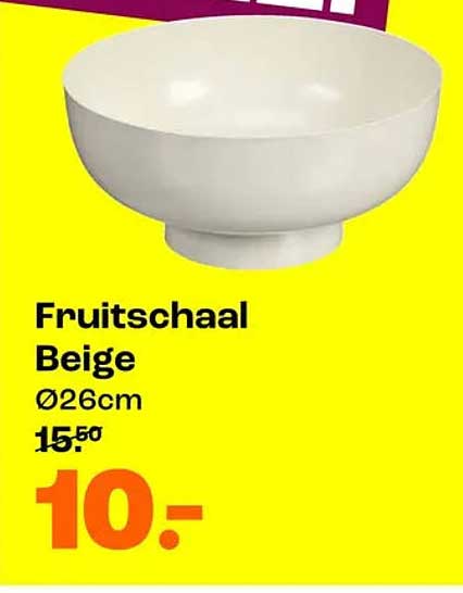 Fruitschaal Beige Ø26cm