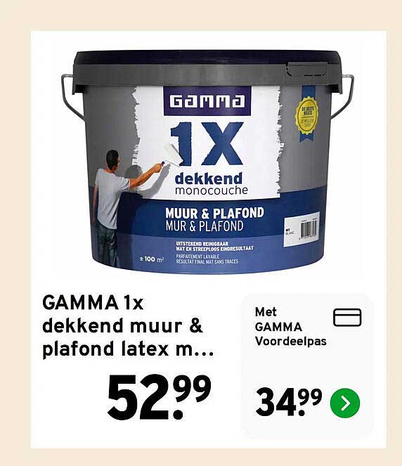 GAMMA 1x dekkend muur & plafond latex m...