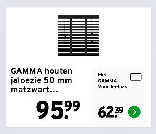 GAMMA houten jaloezie 50 mm matzwart...