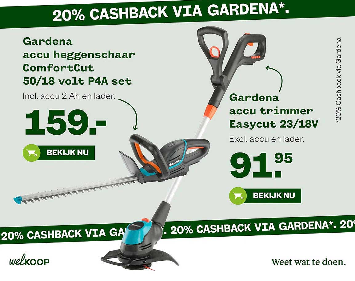 Gardena accu heggenschaar ComfortCut 50/18 volt P4A set