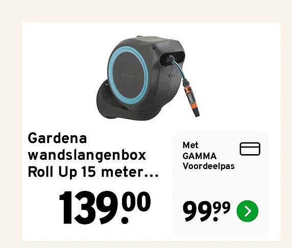 Gardena wandslangenbox Roll Up 15 meter...