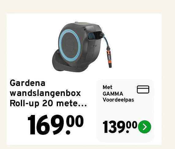 Gardena wandslangenbox Roll-up 20 mete...