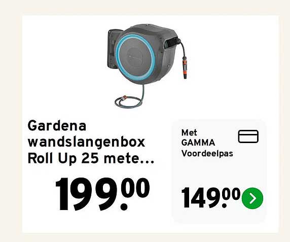 Gardena wandslangenbox Roll Up 25 mete...
