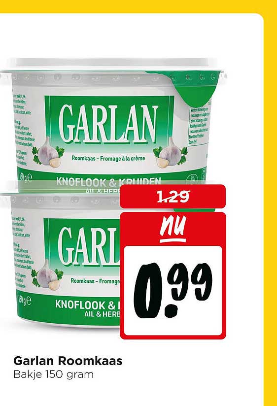 Garlan Roomkaas Bakje 150 gram