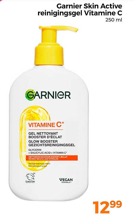 Garnier Skin Active reinigingsgel Vitamine C 250 ml