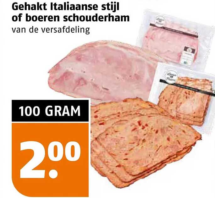 Gehakt Italiaanse stijl of boeren schouderham van de versafdeling