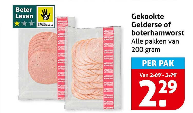 Gekookte Gelderse of boterhamworst Alle pakken van 200 gram
