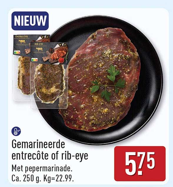 Gemarineerde entrecôte of rib-eye
