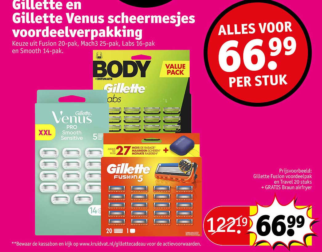 Gillette en Gillette Venus scheermesjes voordeelverpakking