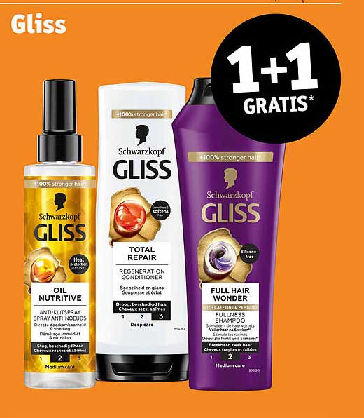Gliss 1+1 GRATIS*