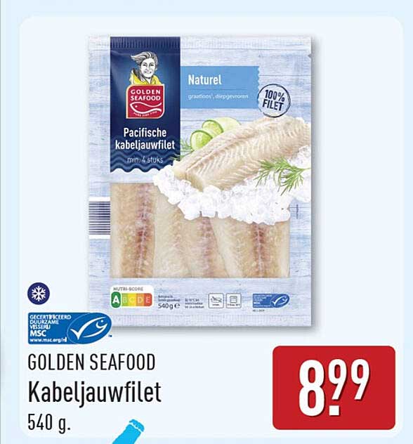 GOLDEN SEAFOOD Kabeljauwfilet 540 g.