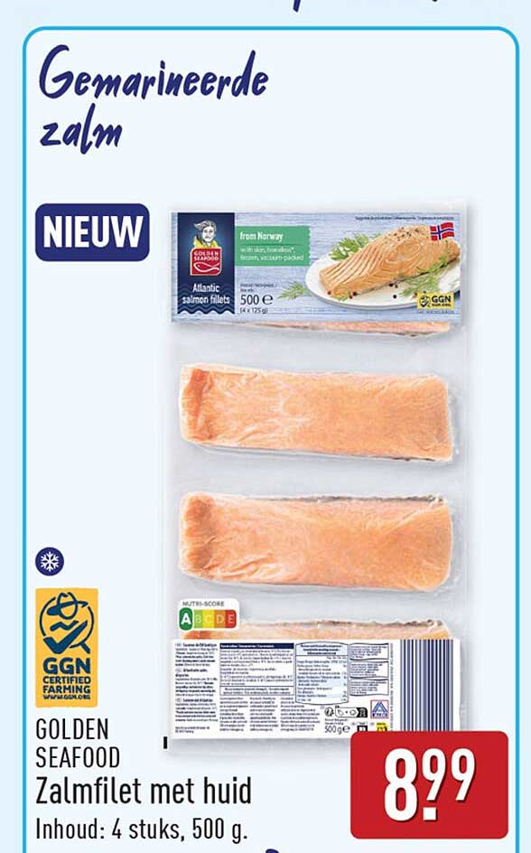 GOLDEN SEAFOOD Zalmfilet met huid