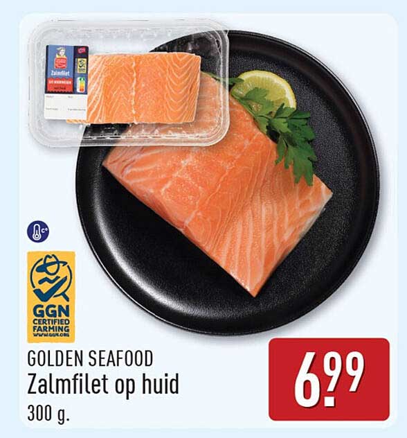 GOLDEN SEAFOOD Zalmfilet op huid 300 g.