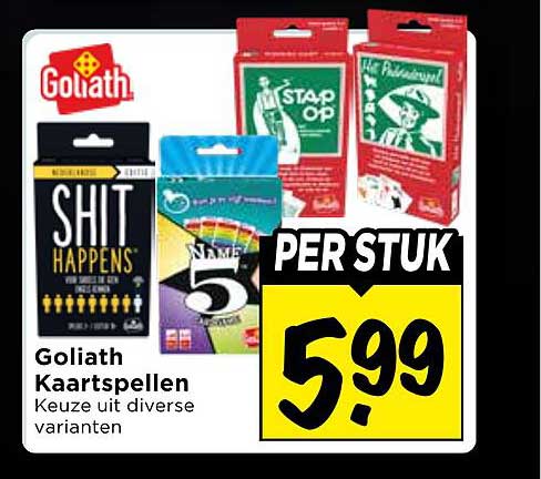 Goliath Kaartspellen Keuze uit diverse varianten PER STUK