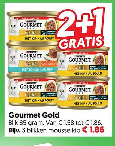 Gourmet Gold 2+1 gratis
