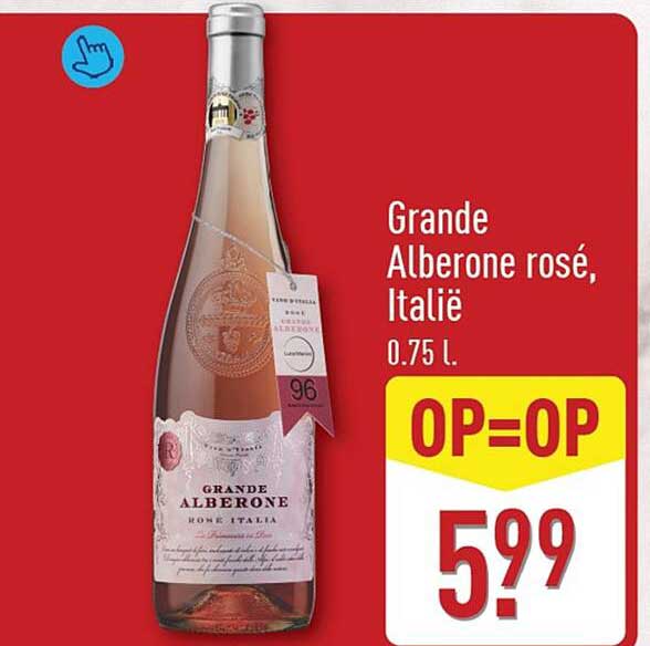 Grande Alberone rosé, Italië 0.75 l. OP=OP