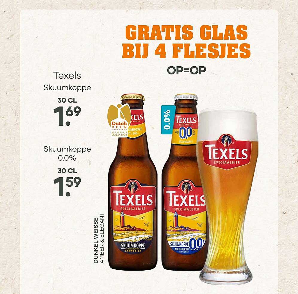 Gratis glas bij 4 flesjes
