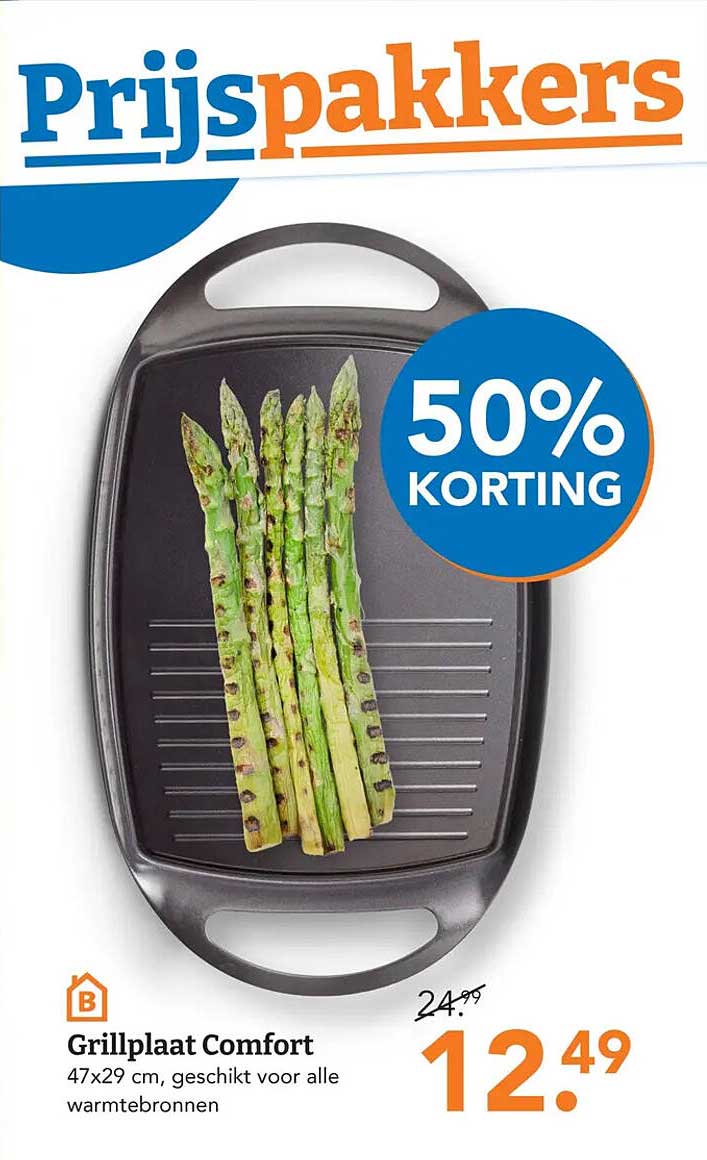 Grillplaat Comfort 50% KORTING