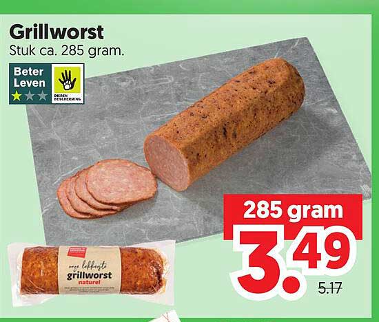Grillworst Stuk ca. 285 gram