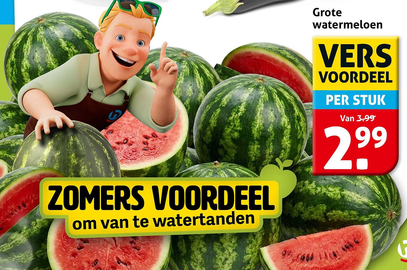 Grote watermeloen VERS VOORDEEL PER STUK