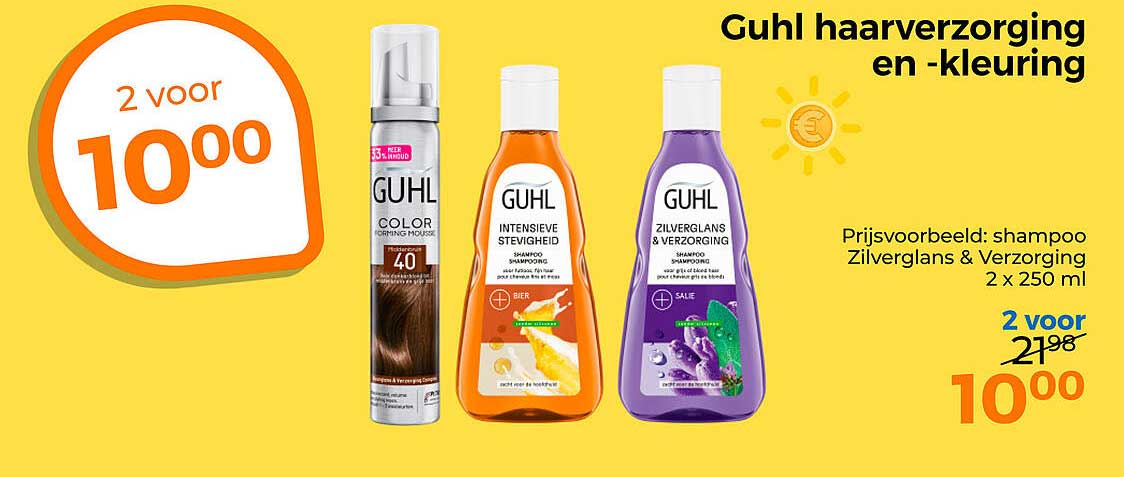 Guhl haarverzorging en -kleuring 2 voor 1000