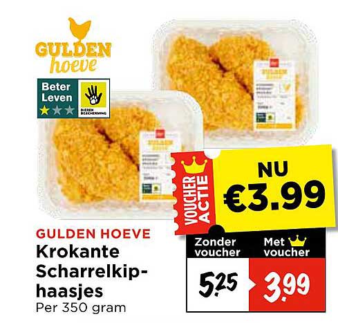 GULDEN HOEVE Krokante Scharrelkiphaasjes Voucher actie