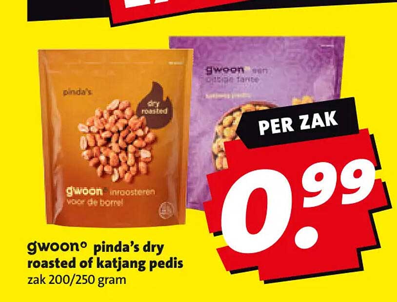 g'woon pinda’s dry roasted of katjang pedis