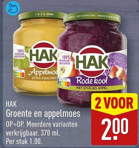 HAK Groente en appelmoes 2 VOOR