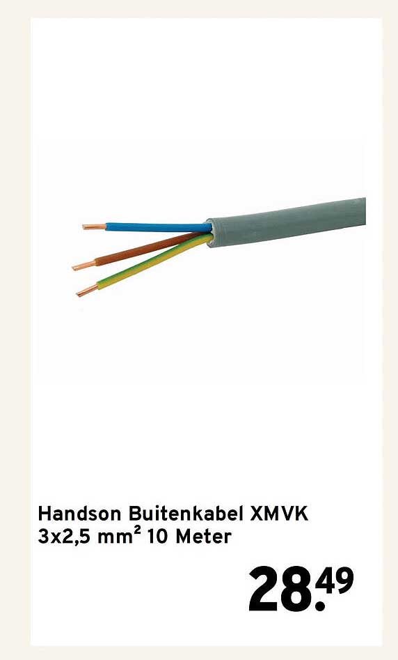 Handson Buitenkabel XMVK 3x2,5 mm² 10 Meter