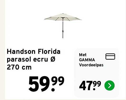 Handson Florida parasol ecru Ø 270 cm