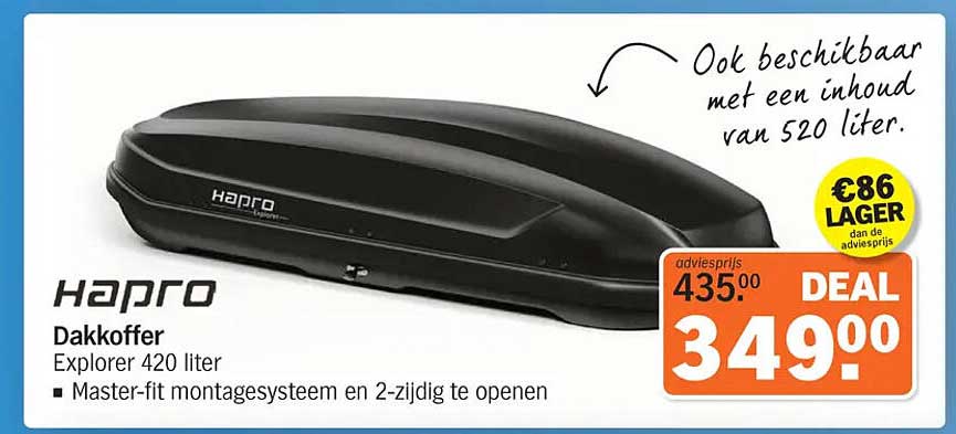 Hapro Dakkoffer Explorer 420 liter