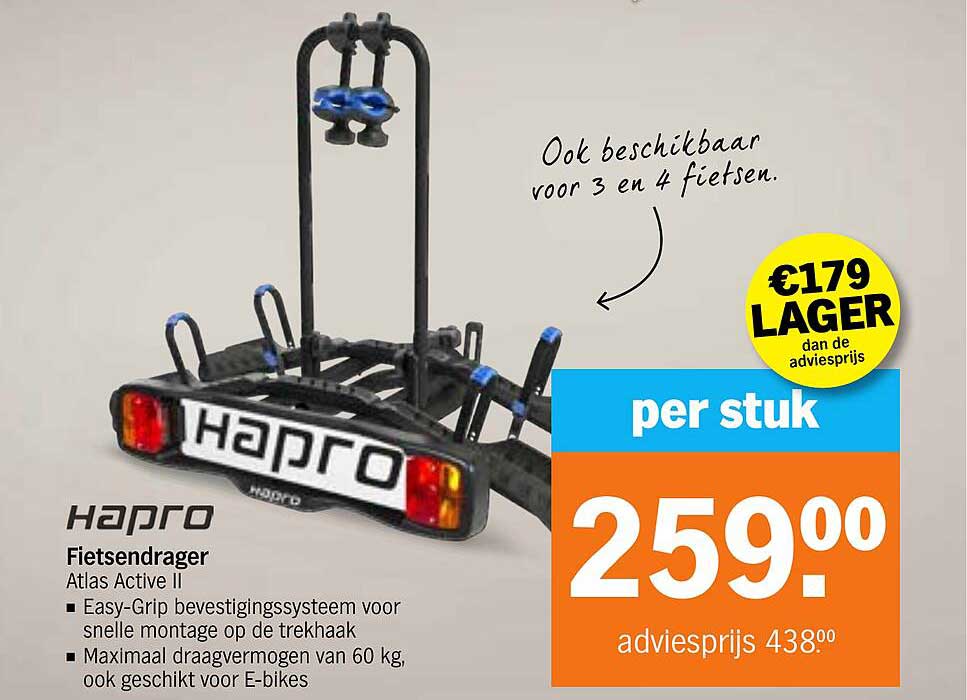 Hapro Fietsendrager Atlas Active II per stuk