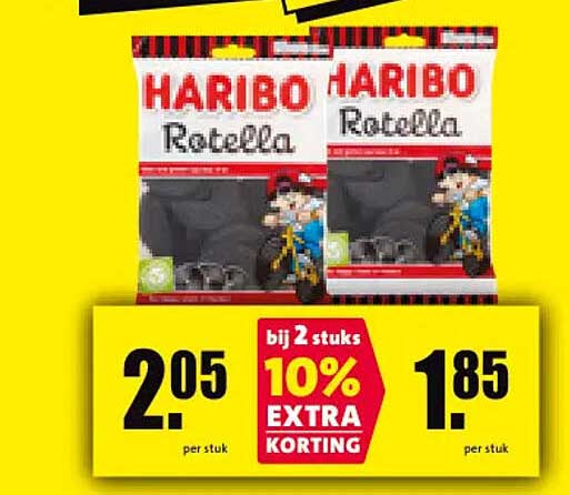 HARIBO Rotella bij 2 stuks 10% EXTRA KORTING