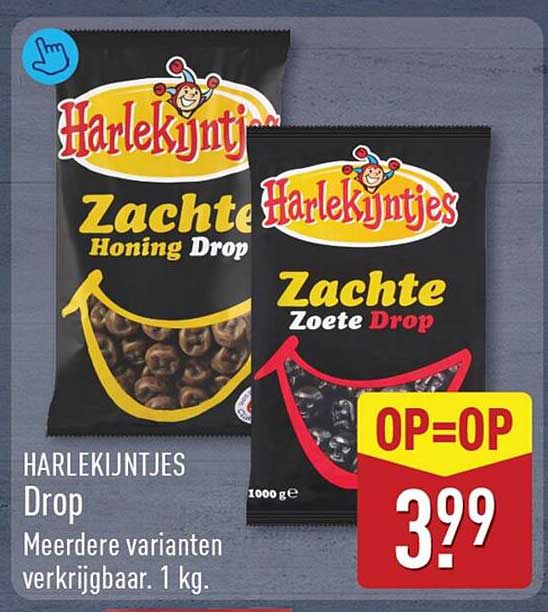 HARLEKIJNTJES Drop Meerdere varianten verkrijgbaar. 1 kg.