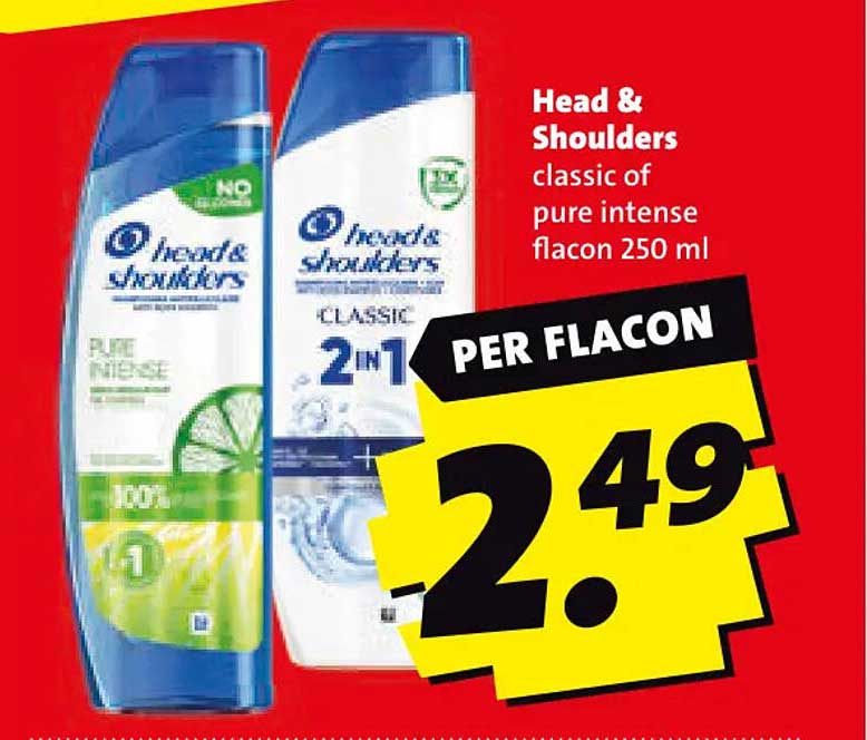 Head & Shoulders classic of pure intense flacon 250 ml PER FLACON
