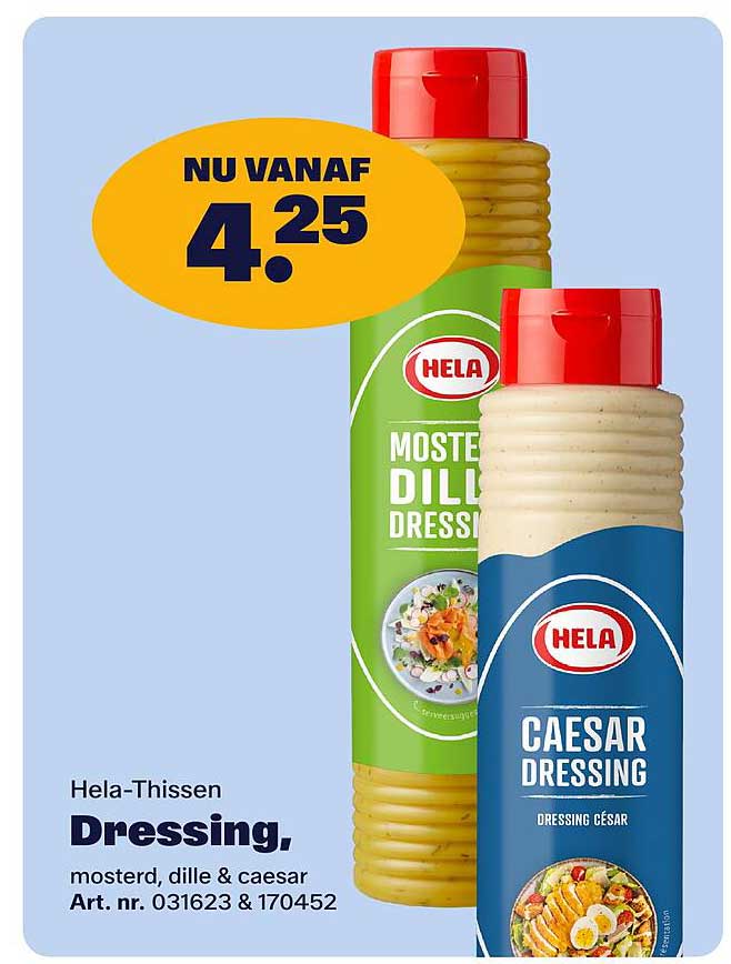 Hela-Thissen Dressing, mosterd, dille & caesar