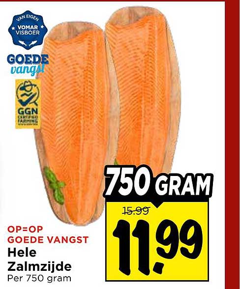 Hele Zalmzijde Per 750 gram