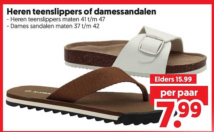 Heren teenslippers of damessandalen