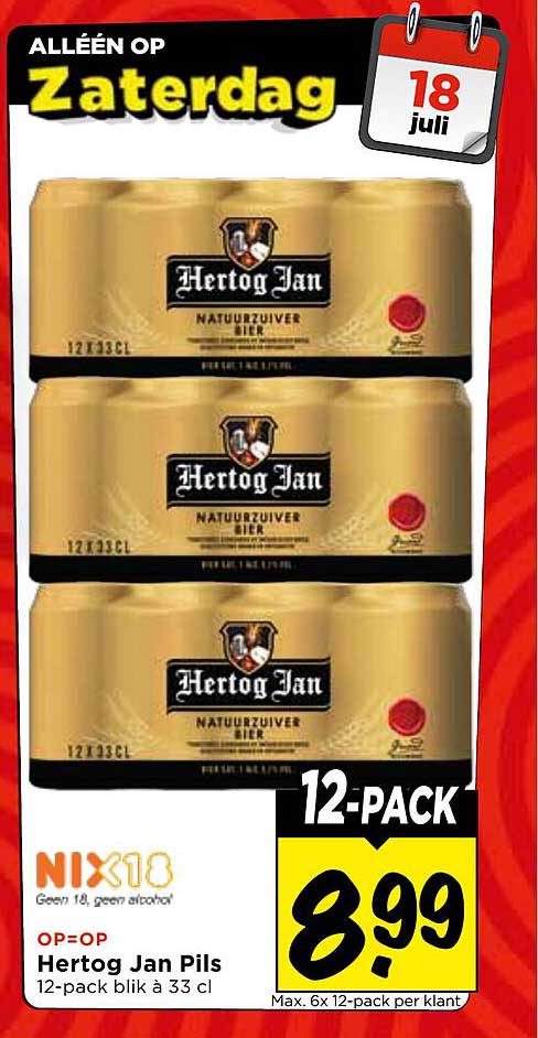 Hertog Jan Pils 12-pack blik à 33 cl