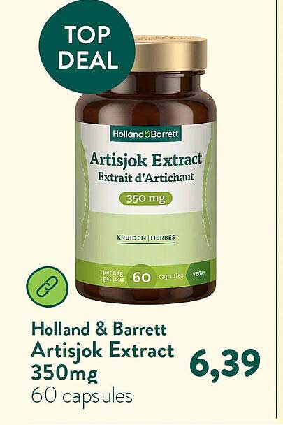 Holland & Barrett Artisjok Extract 350mg 60 capsules